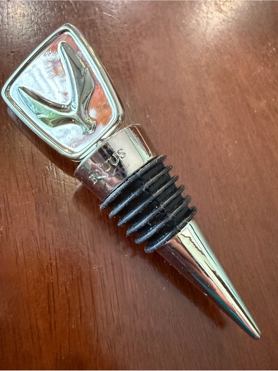 Vintage Collectible Hyundai EQUUS Chrome Top & Rubber Cork Bottle stopper NEW